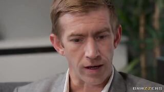 A blonde gets caught by a therapist after stealing something from him