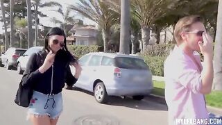 I brought my boy toy for a good time, and the girls were surprised