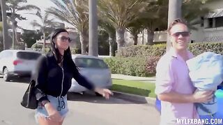 I brought my boy toy for a good time, and the girls were surprised