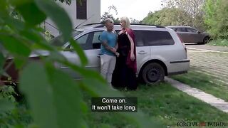 The hot mature blondie is in for an unexpected sex in the car