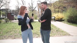 Two redheads have an intense sex session and reach the peak together