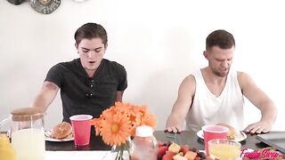 A girl has a summer barbecue with her swap family and things get steamy