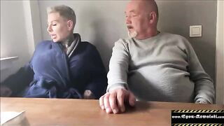 My friend`s big tits German MILF with tattoo is a real slut - MatureReality VR