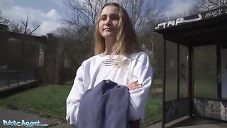Ivi Rein, the cute Russian, gets fucked outdoors for cash in a steamy Public Agent scene