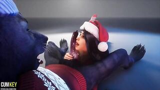 XXXMAS Werewolf fucks the beautiful woman with big tits