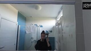 A cute teen girl gets fucked on a couch in a new country