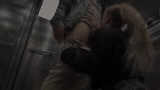 The elevator camera is not a hindrance to hot action