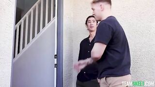 A girl came to her friends, and they began to fuck with her together