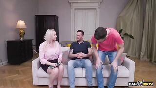 Two cocks are not enough for this blonde beauty to handle
