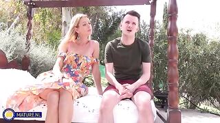 A blowjob in the mouth with a guy who loves sex