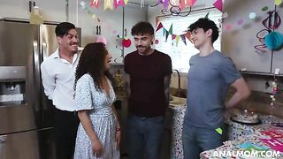 The woman threw an anal party for her friend's mom and guys
