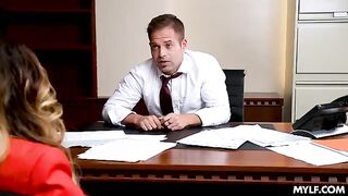 A BBW MILF is getting fucked in the office