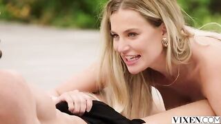 A charming girl shows her vulgar and graceless character in the street