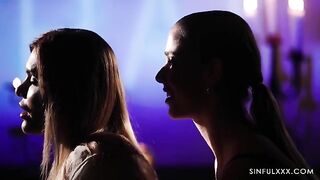 Romantic sex with girlfriend and her boyfriend in FFM style