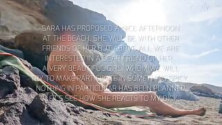 Two hot girls almost got caught jerking on the nude beach