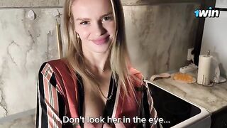 The neighbor is always ready to help a wife-less man
