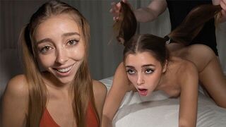 A girl was treated rudely by her roommate, matching the intense vibe of Vixi Rafi's rough and submissive scenes