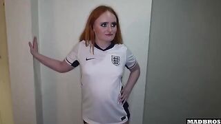 English soccer fan gets fucked in the ass in hallway