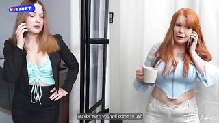 My stepmom and teacher fucked me in a steamy threesome sex session