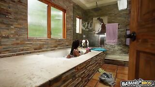 Let's get started, my honey, with a passionate minet in the bathroom!