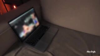 Watching porn on Pornhub turned her on, so she offered herself to me