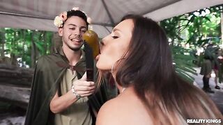 A girl has sex right in the park, no one forbids