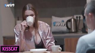 A man surprises his wife with an intense and passionate encounter