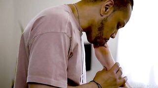 The guy licks the pussy of his blonde mistress with passion