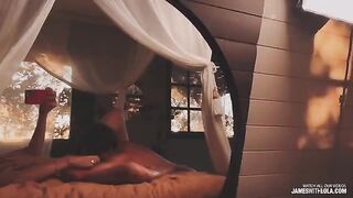A reflection in the mirror tells him to go for it