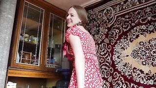 A hot blondie is always horny and looking for sex in the village