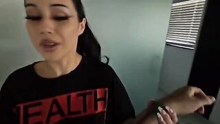 She experienced the power of a massive cock by herself
