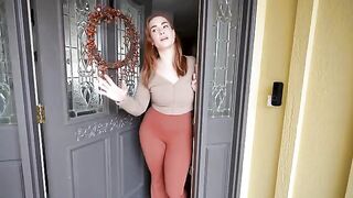 A hot woman is checking if you will appreciate her bed