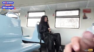 Stranger blew me in the train, wild public action