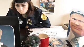 A couple has passionate sex right in the office at tax time