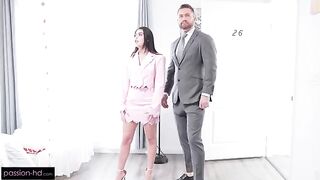 Girl passionately rides a cock of her boyfriend