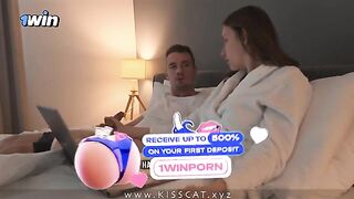A girl found a guy stressed and decided to have sex with him