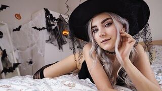 A cute witch is waiting for the magic of a passionate encounter