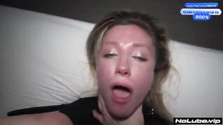 The pretty babe was severely fucked, her holes clogged with sperm