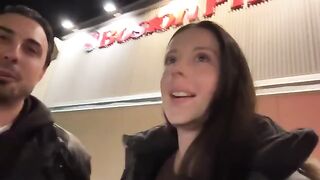 The man checked the girl and fucked her in the car