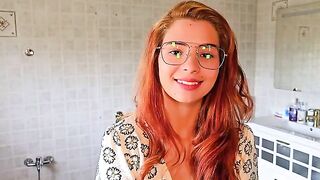 The man licks the wet pussy of his redhead girlfriend in HD