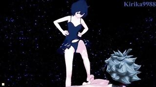 Secre Swallowtail and Asta fucked on the beach at night in a passionate anime scene