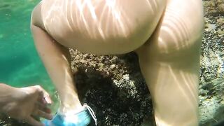 Babe fucked in her ass on the beach by a stranger
