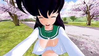Kagome got her pussy railed in a passionate anime scene