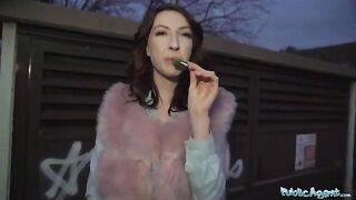 Chanel Kiss gets fucked in public for cash with her stunning Czech physique