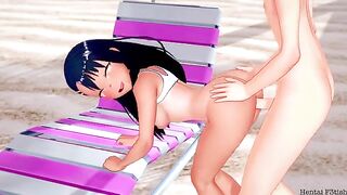 Nagatoro offers her body to a guy on the beach in this hot scene