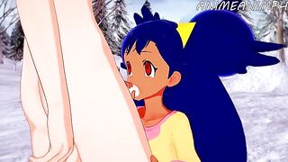 Iris makes love in a passionate Pokémon scene
