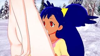 Iris makes love in a passionate Pokémon scene