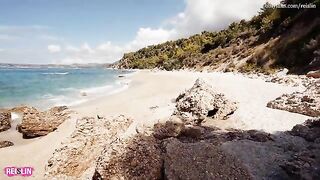 Reislin enjoys wild sex on the nude beach during her vacation