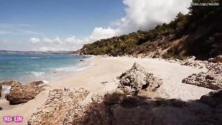 Reislin enjoys wild sex on the nude beach during her vacation