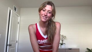 Special support for cheerleaders featuring Addison Vodka’s stunning blonde locks